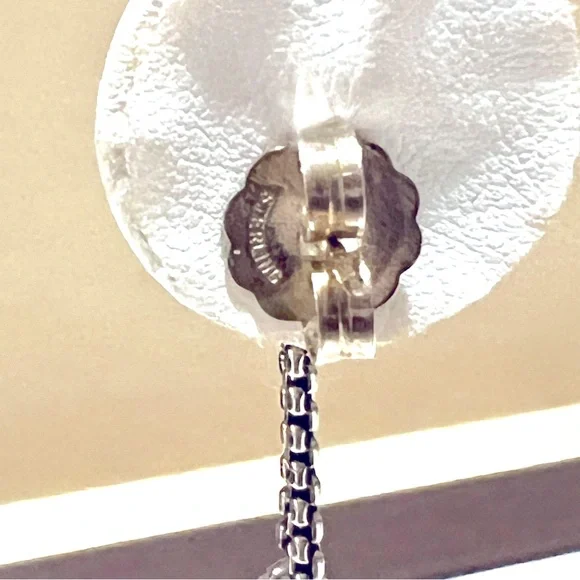 David Yurman $3200 Diamond Bell Drop Earrings -Sterling Silver + 18K Gold - Picture 6 of 8